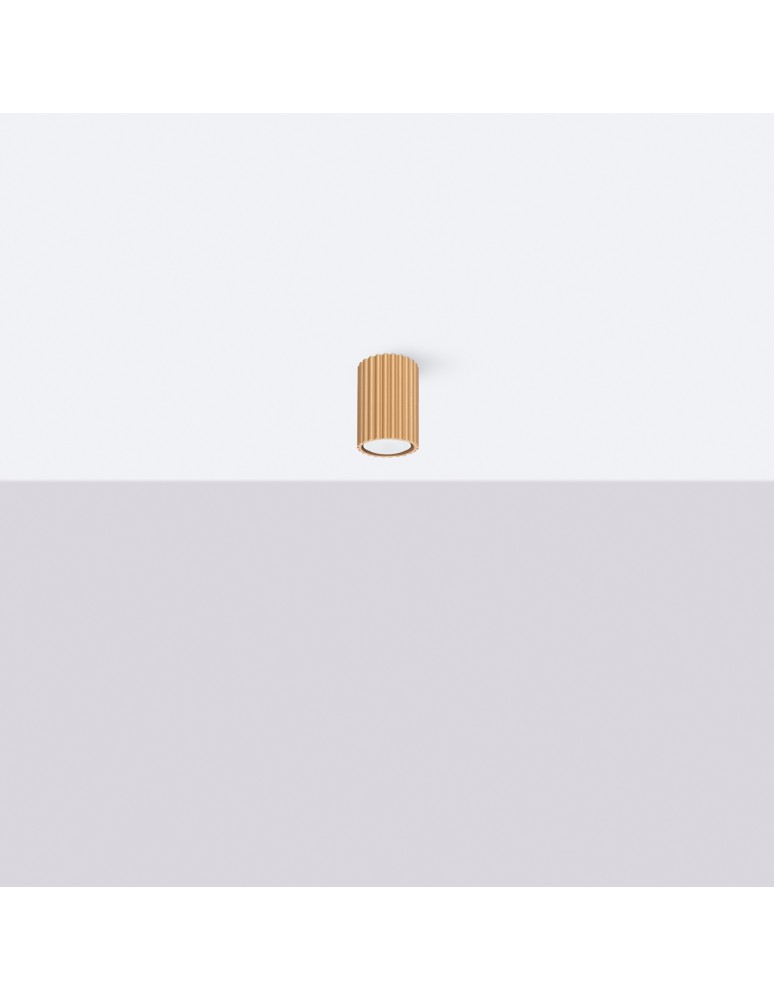 Gold ceiling fixtures - Sollux Plafond KARBON 10 gold SL.1549 - product kolory-swiatla.pl 2