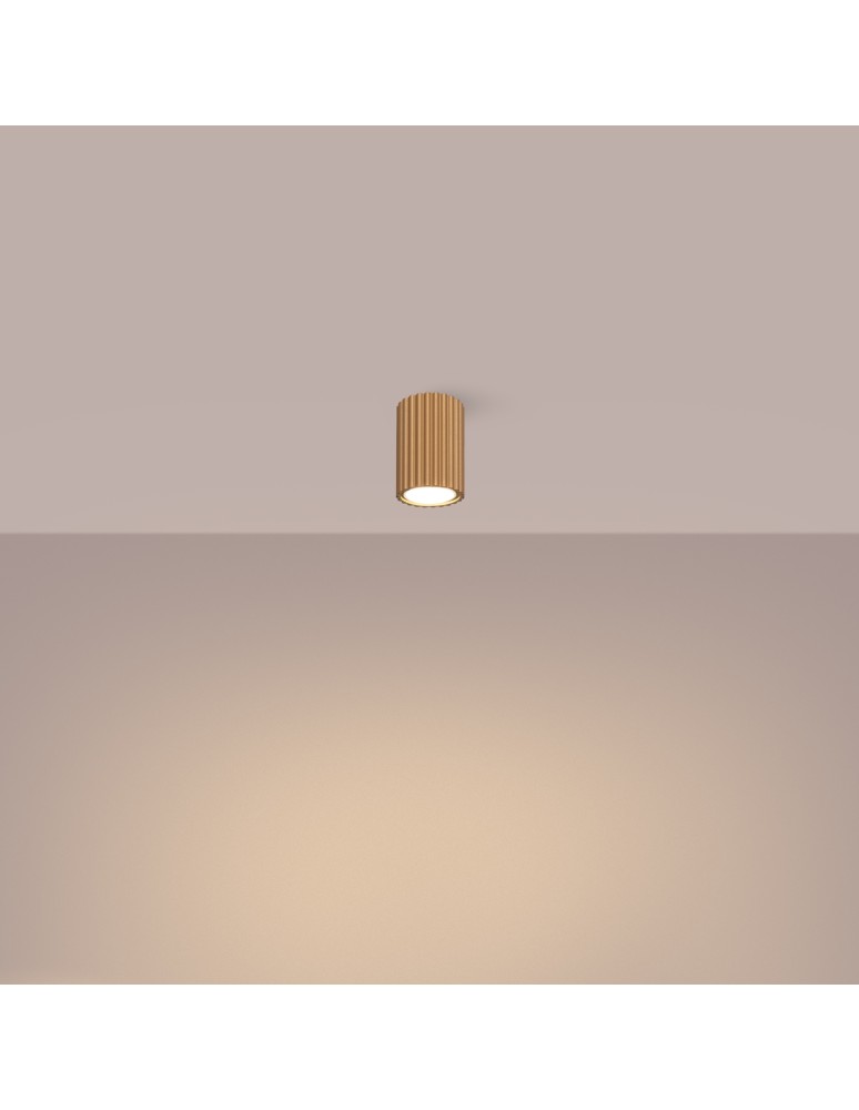 Gold ceiling fixtures - Sollux Plafond KARBON 10 gold SL.1549 - product kolory-swiatla.pl 3