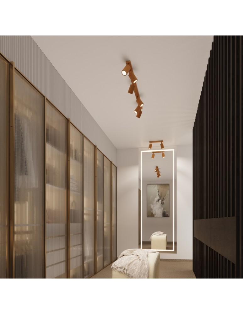 Gold ceiling fixtures - Sollux Plafond KARBON 30 gold SL.1551 - product kolory-swiatla.pl 11