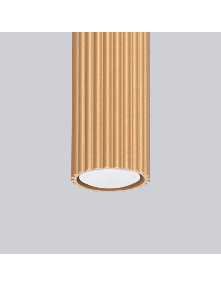 Gold ceiling fixtures - Sollux Plafond KARBON 40 gold SL.1552 - product kolory-swiatla.pl 4