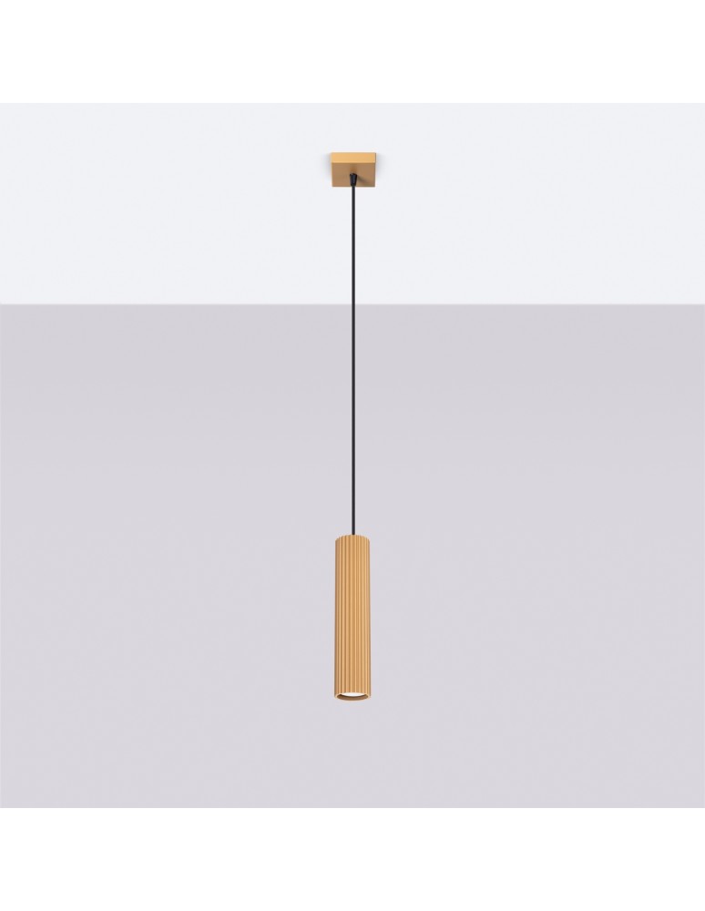 Pendant tube lamps - Sollux KARBON 1 gold pendant lamp SL.1554 - product kolory-swiatla.pl 2