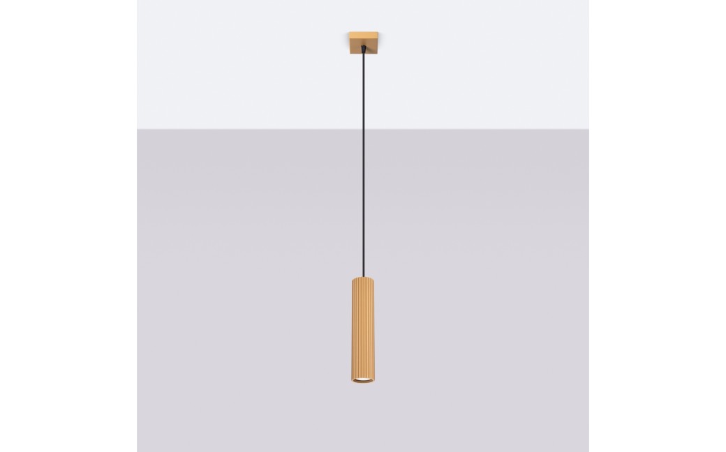 Sollux Lampa wisząca KARBON 1 złoty SL.1554