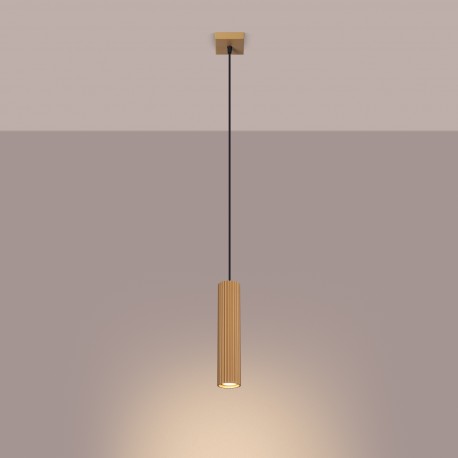 Sollux Lampa wisząca KARBON 1 złoty SL.1554