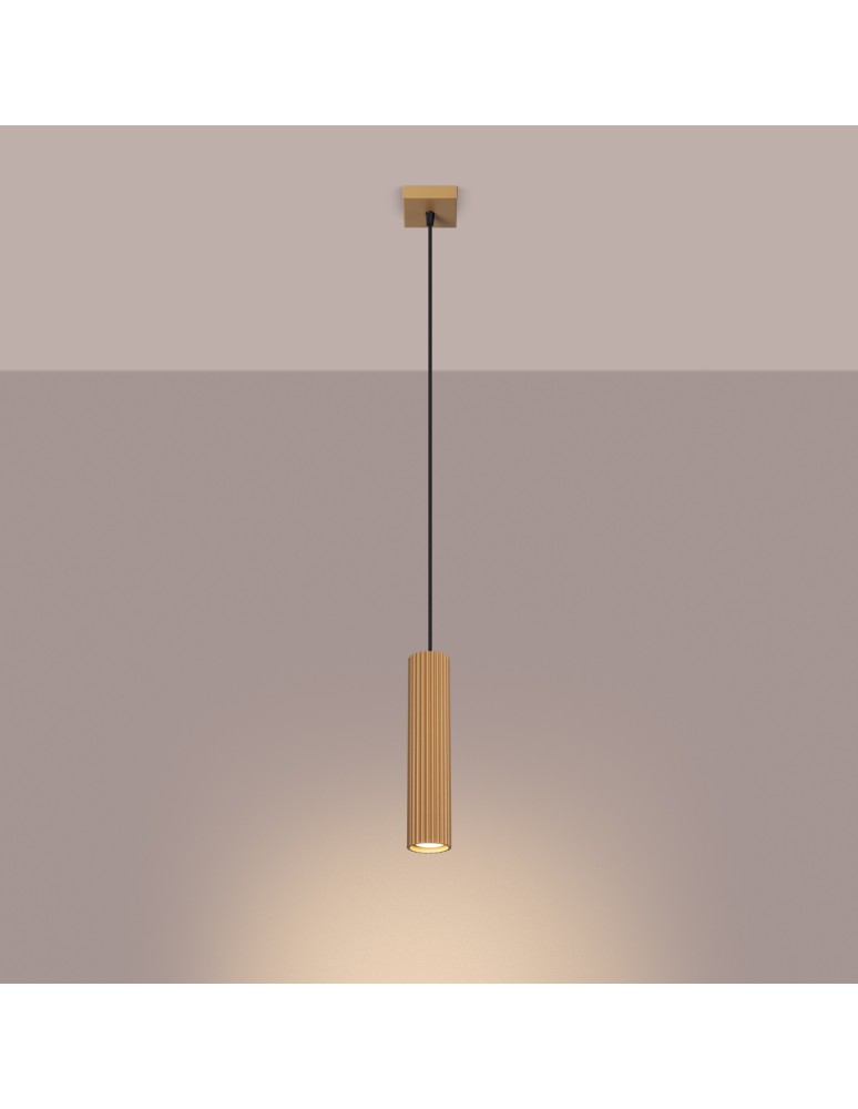 Pendant tube lamps - Sollux KARBON 1 gold pendant lamp SL.1554 - product kolory-swiatla.pl 3