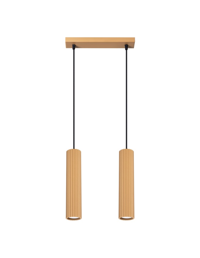 Pendant tube lamps - Sollux KARBON 2 pendant lamp gold SL.1555 - product kolory-swiatla.pl 1
