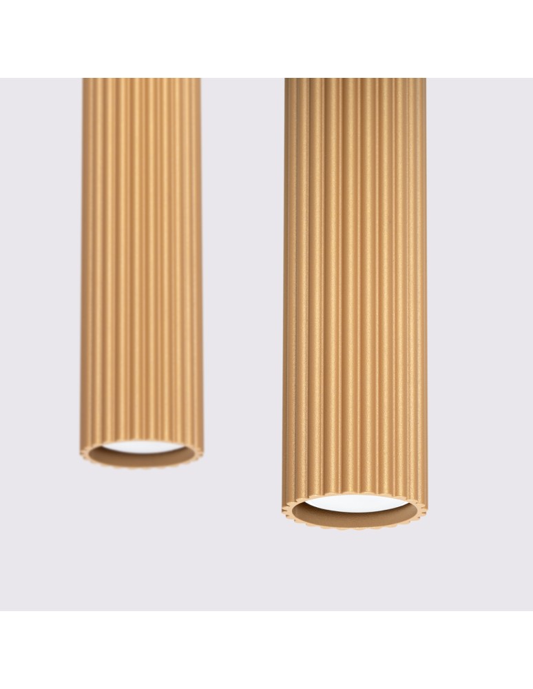 Pendant tube lamps - Sollux KARBON 2 pendant lamp gold SL.1555 - product kolory-swiatla.pl 4