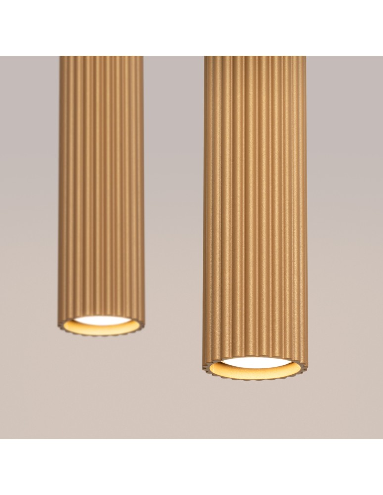 Pendant tube lamps - Sollux KARBON 2 pendant lamp gold SL.1555 - product kolory-swiatla.pl 5