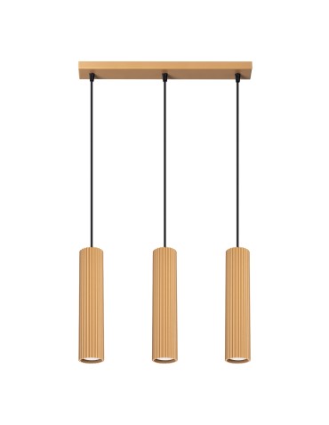 Sollux KARBON 3L gold pendant lamp SL.1556