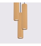 Pendant tube lamps - Sollux KARBON 3P gold pendant lamp SL.1557 - product 4