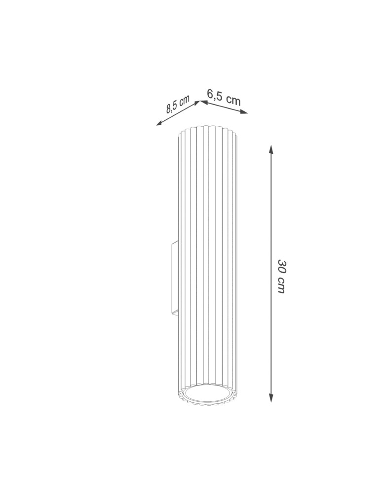 Gold wall lamps - Sollux Wall lamp KARBON 30 gold SL.1558 - product kolory-swiatla.pl 7