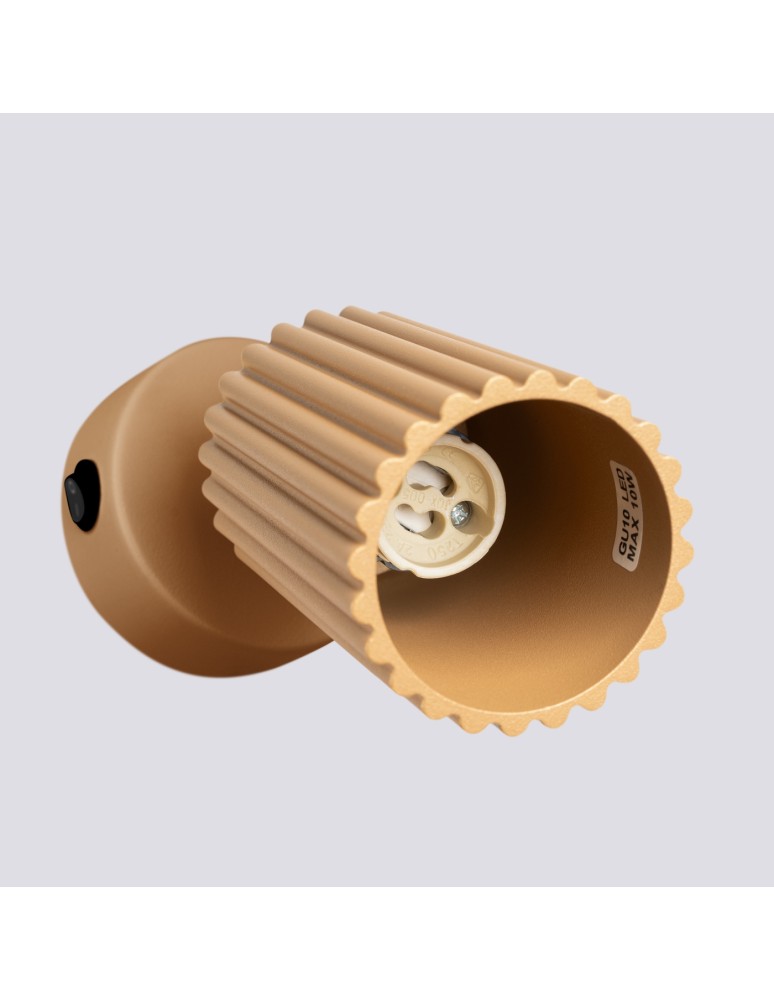 Adjustable wall lamps - Sollux Wall lamp KARBON gold with switch SL.1560 - product kolory-swiatla.pl 6