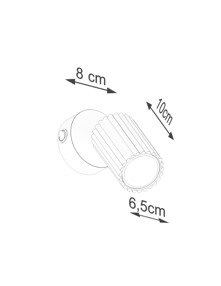 Adjustable wall lamps - Sollux Wall lamp KARBON gold with switch SL.1560 - product kolory-swiatla.pl 7