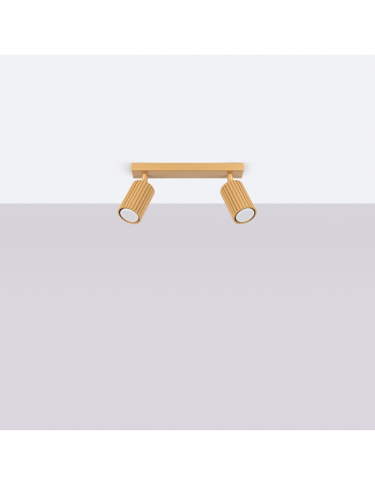 Adjustable ceiling lamps - spots - Sollux Plafond KARBON 2 gold SL.1561 - product kolory-swiatla.pl 2