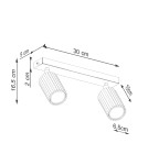 Adjustable ceiling lamps - spots - Sollux Plafond KARBON 2 gold SL.1561 - product 9