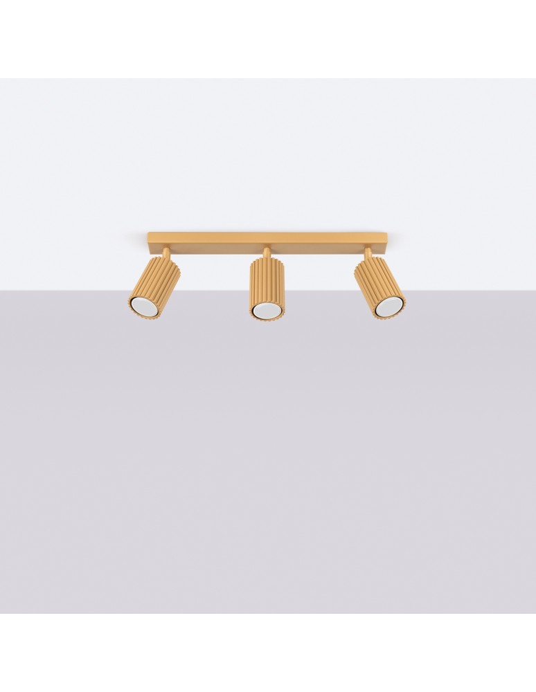 Adjustable ceiling lamps - spots - Sollux Plafon KARBON 3L gold SL.1562 - product kolory-swiatla.pl 2