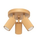 Adjustable ceiling lamps - spots - Sollux Plafond KARBON 3P gold SL.1563 - product 1