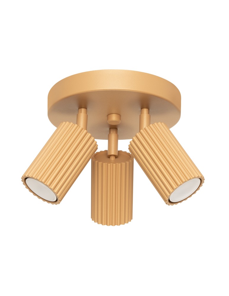 Adjustable ceiling lamps - spots - Sollux Plafond KARBON 3P gold SL.1563 - product kolory-swiatla.pl 1
