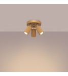 Adjustable ceiling lamps - spots - Sollux Plafond KARBON 3P gold SL.1563 - product 3