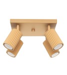 Adjustable ceiling lamps - spots - Sollux Plafond KARBON 4 gold SL.1564 - product 1