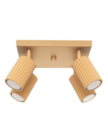 Sollux Plafond KARBON 4 gold SL.1564