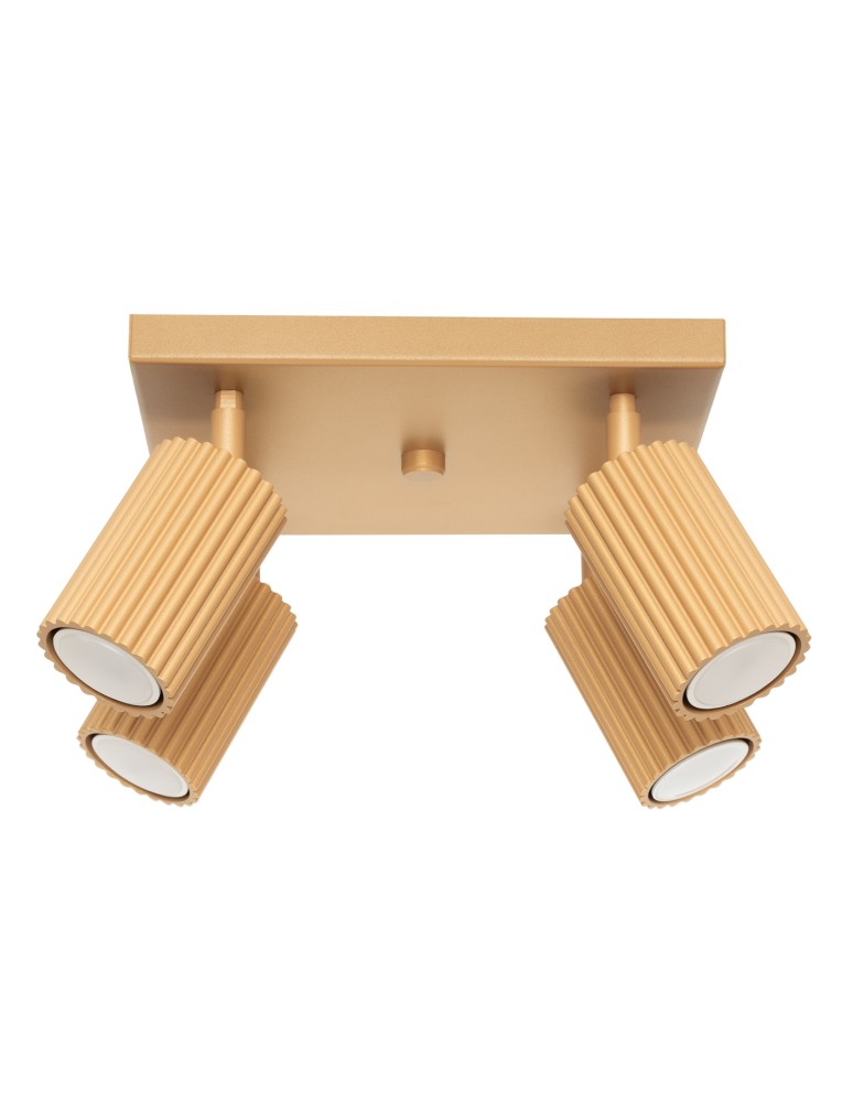 Adjustable ceiling lamps - spots - Sollux Plafond KARBON 4 gold SL.1564 - product kolory-swiatla.pl 1