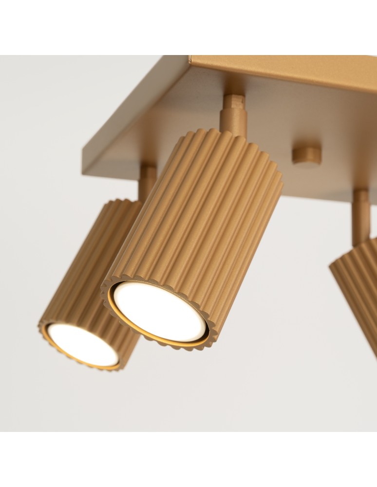 Adjustable ceiling lamps - spots - Sollux Plafond KARBON 4 gold SL.1564 - product kolory-swiatla.pl 4