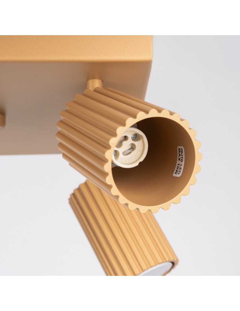 Adjustable ceiling lamps - spots - Sollux Plafond KARBON 4 gold SL.1564 - product kolory-swiatla.pl 7