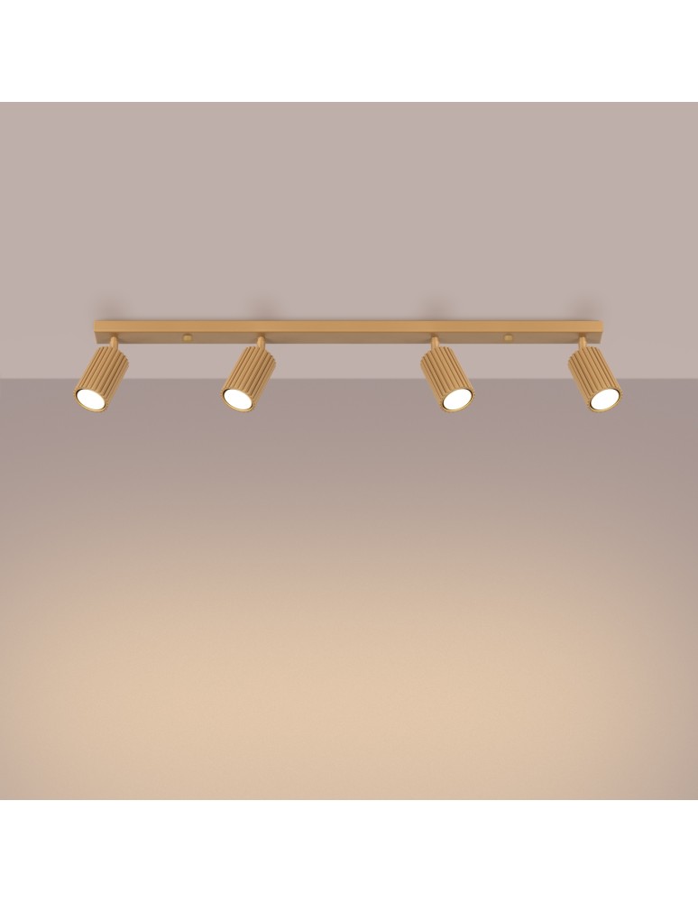 Adjustable ceiling lamps - spots - Sollux Plafon KARBON 4L gold SL.1565 - product kolory-swiatla.pl 3