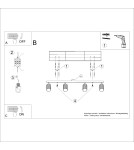 Adjustable ceiling lamps - spots - Sollux Plafon KARBON 4L gold SL.1565 - product 10