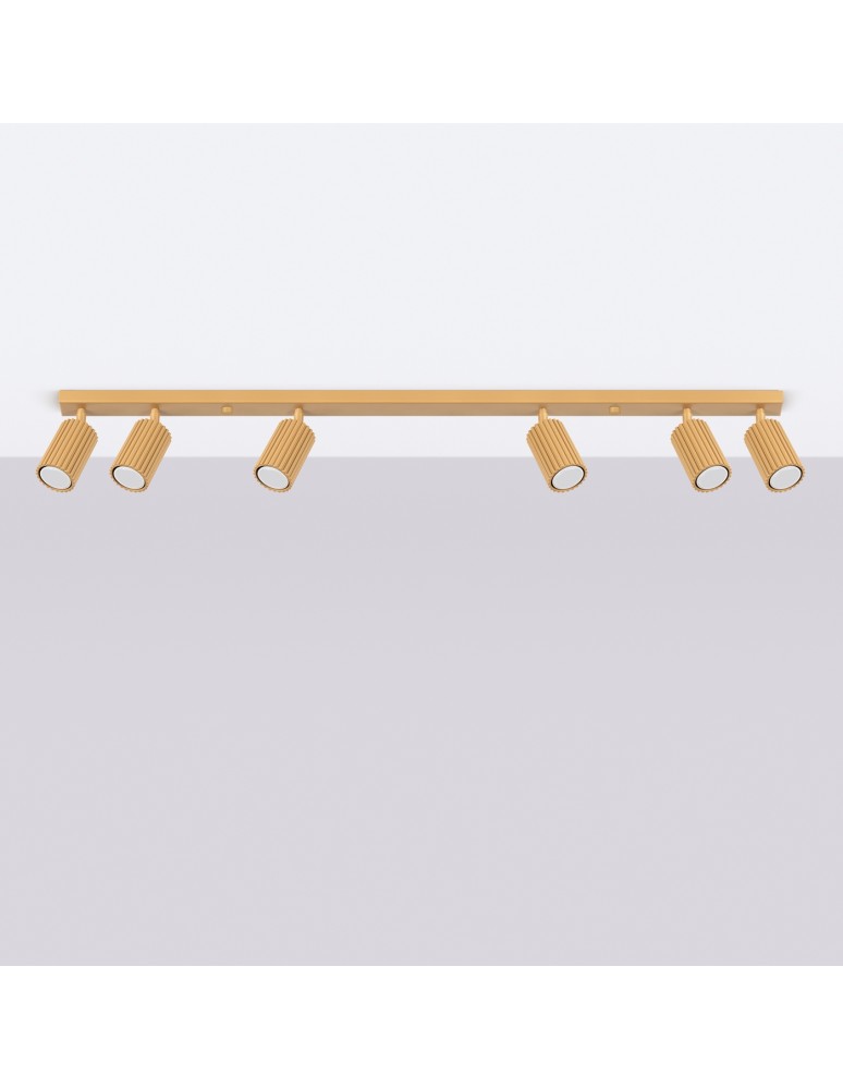 Adjustable ceiling lamps - spots - Sollux Plafon KARBON 6L gold SL.1566 - product kolory-swiatla.pl 2