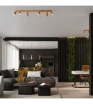 Adjustable ceiling lamps - spots - Sollux Plafon KARBON 6L gold SL.1566 - product 11