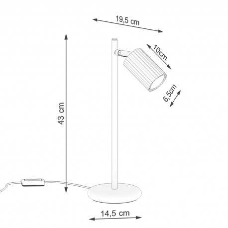 Sollux Lampa biurkowa KARBON złota SL.1567