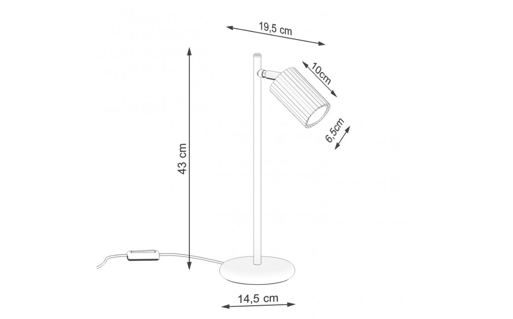 Sollux Lampa biurkowa KARBON złota SL.1567