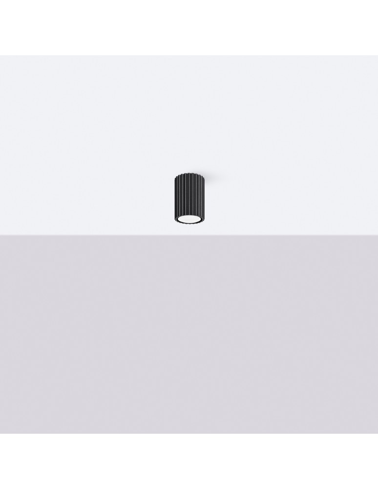 Black ceiling fixtures - Sollux Plafond KARBON 10 black SL.1568 - product kolory-swiatla.pl 2