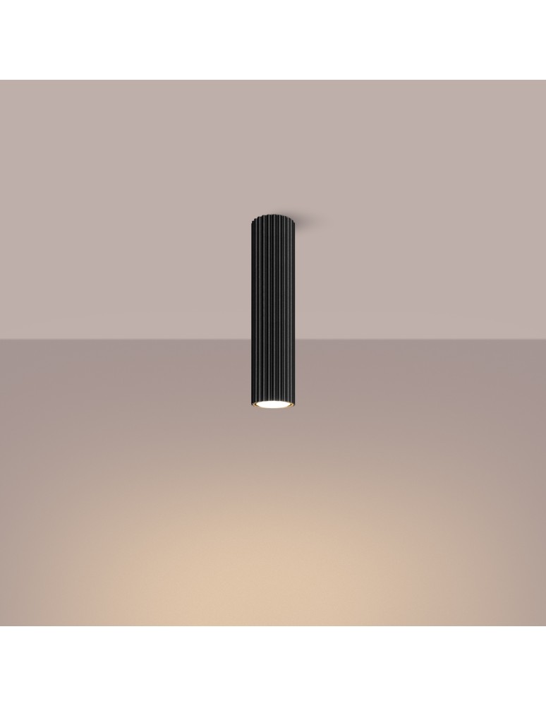 Black ceiling fixtures - Sollux Plafond KARBON 30 black SL.1570 - product kolory-swiatla.pl 3