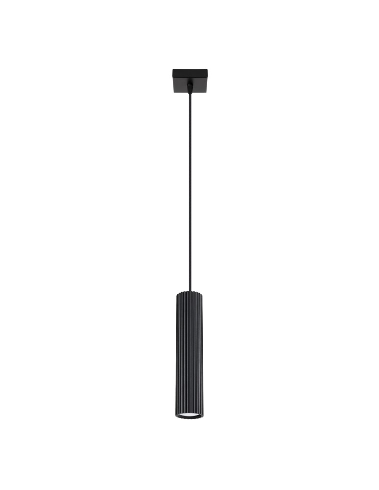 Pendant tube lamps - Sollux KARBON 1 pendant lamp black SL.1573 - product kolory-swiatla.pl 1