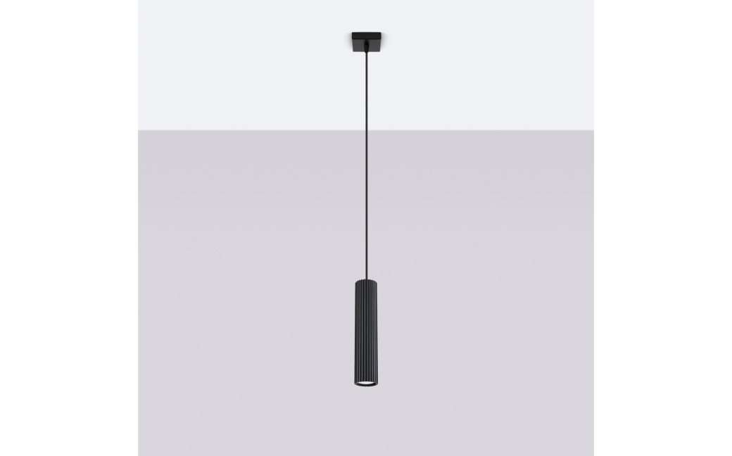 Sollux Lampa wisząca KARBON 1 czarny SL.1573