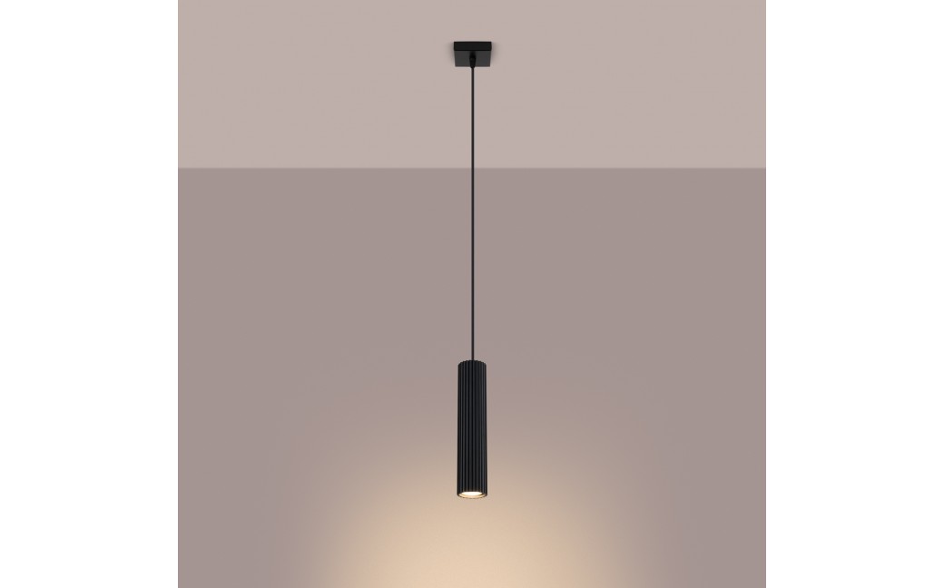 Sollux Lampa wisząca KARBON 1 czarny SL.1573