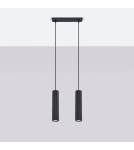 Pendant tube lamps - Sollux KARBON 2 pendant lamp black SL.1574 - product 2