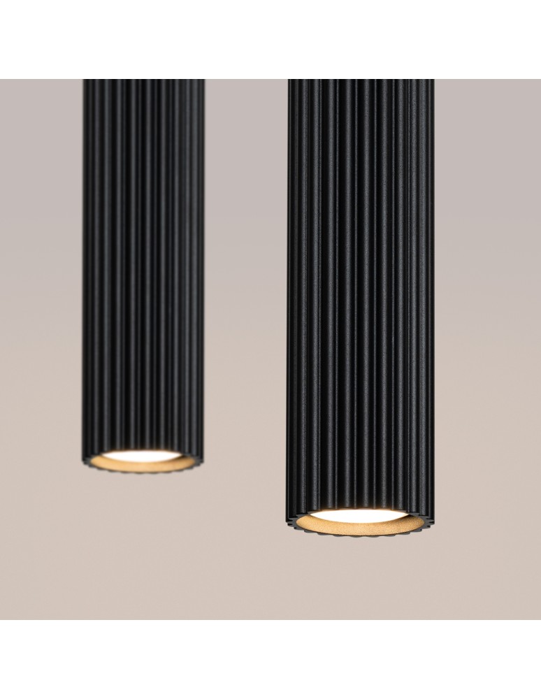 Pendant tube lamps - Sollux KARBON 2 pendant lamp black SL.1574 - product kolory-swiatla.pl 5