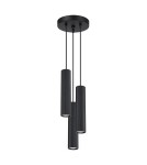 Pendant tube lamps - Sollux KARBON 3P pendant lamp black SL.1576 - product 1