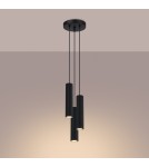 Pendant tube lamps - Sollux KARBON 3P pendant lamp black SL.1576 - product 3