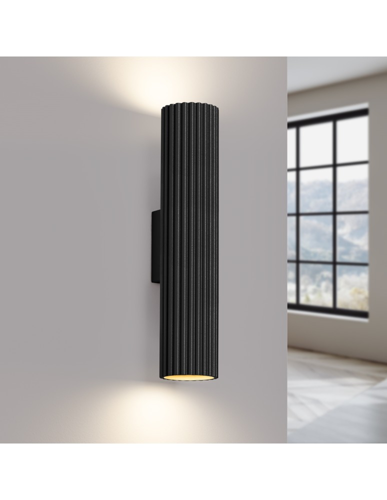 Tube wall lamps - Sollux Wall lamp KARBON 30 black SL.1577 - product kolory-swiatla.pl 3