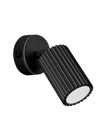 Sollux Wall lamp KARBON black with switch SL.1579