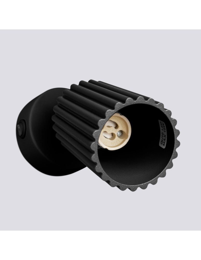 Adjustable wall lamps - Sollux Wall lamp KARBON black with switch SL.1579 - product kolory-swiatla.pl 6