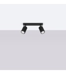 Adjustable ceiling lamps - spots - Sollux Plafond KARBON 2 black SL.1580 - product 2