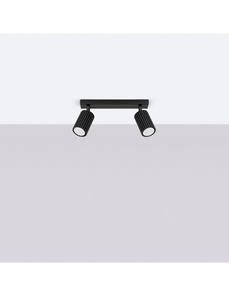 Adjustable ceiling lamps - spots - Sollux Plafond KARBON 2 black SL.1580 - product kolory-swiatla.pl 2