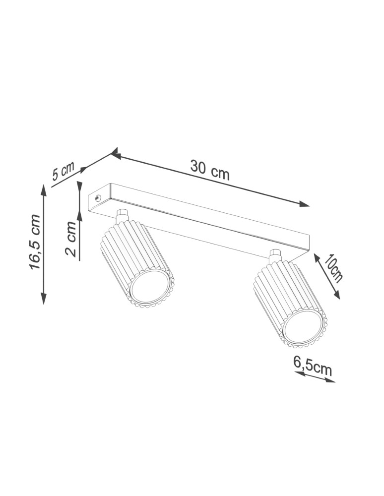 Adjustable ceiling lamps - spots - Sollux Plafond KARBON 2 black SL.1580 - product kolory-swiatla.pl 9