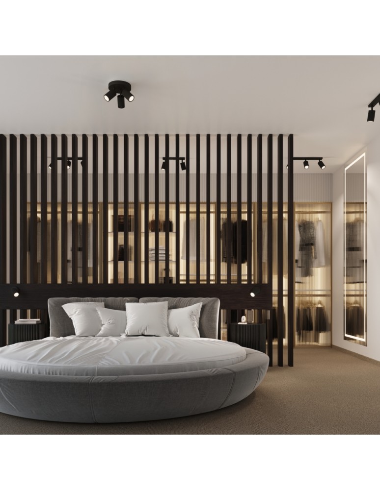 Adjustable ceiling lamps - spots - Sollux Plafond KARBON 2 black SL.1580 - product kolory-swiatla.pl 11