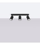 Adjustable ceiling lamps - spots - Sollux Plafon KARBON 3L black SL.1581 - product 2